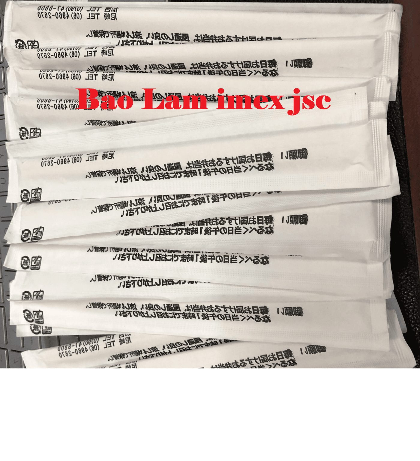 Đũa gỗ dùng một lần đóng gói bao giấy dán kín có thể in logo khách hàng